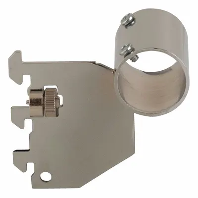 ECONOCO Round Tubing Bracket: Single, 1 in Slot Spacing, 1/2 in Slot Lg - Tubing Brackets for Slotted-Standard Shelving