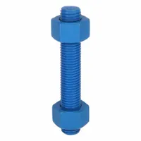 USA FASTENER Fully Threaded Stud: 7/8"-9 Thread Size, Steel, Grade B7, PTFE Coated, 4 PK (MPN B7-.875-5.5)