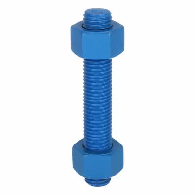 USA FASTENER Fully Threaded Stud: 7/8"-9 Thread Size, Steel, Grade B7, PTFE Coated - PTFE-Coated Fully-Threaded Rods & Studs