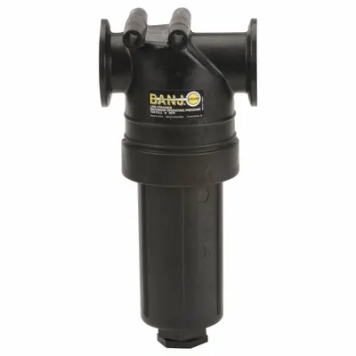 BANJO Inline Strainer: Polypropylene, 1 1/2 in, Manifold Flange, Mesh, 50 mesh Screen Size - Polypropylene Inline Strainers