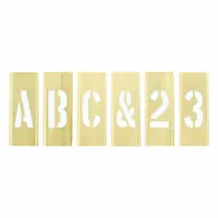 SKILCRAFT Stencil Set: 0 to 9/A to Z/Punctuation, 2 in Character Ht, 1 1/2 in Character Wd, Brass (MPN 7520-00-298-7044)