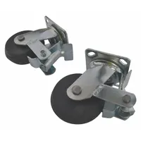 DAYTON Caster Assembly with Brakes: Caster Assembly w/Brakes,, HV60002G, 5 in Overall Wd