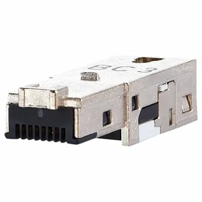METZ CONNECT Field Plug Insert: Cat6, Data/HDBaseT/Power, 8 Poles, Straight, Cable - Device-Side RJ45 Connectors & Couplers