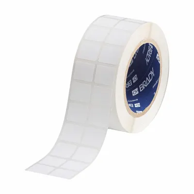 BRADY Pre-Cut Label Stock Roll: 3/4 in Label Ht, 29/32 in Label Wd, 29/32 in Roll Lg - Brady Cryogenic Thermal Transfer Precut Label Rolls