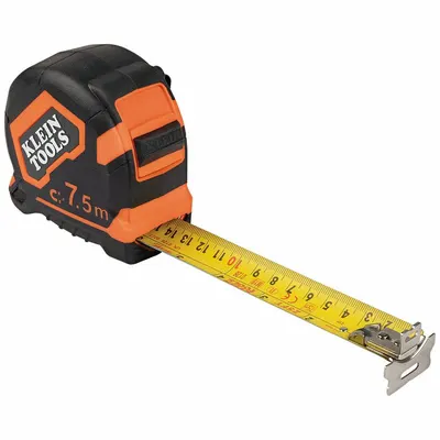 KLEIN TOOLS Tape Measure: Magnetic Double Hook Tip, 25 ft / 7.5 m - Standard (Inch) Tape Measures