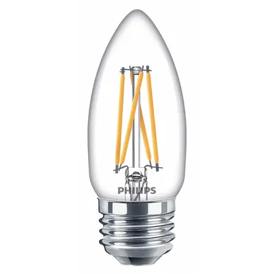 PHILIPS Compact LED Bulb: Medium Screw (E26), LED, (B) Bullet, B11, 5.5 W Watt - Medium Screw Base (E26) Lamps