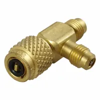 PRO-SET Access Valve Tee: Access 1/4 in Male SAE Right-Hand, Line 1/4 in SAE Female, Elbow, 3 PK (MPN AVT45)