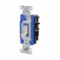 HUBBELL Wall Switch: Toggle Switch, Single Pole, Maintained, Light Almond, 120/277V AC, 15 A (MPN HBL1201STLA)