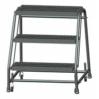 BALLYMORE Step Stool: 2.4 ft Overall Ht, 450 lb Load Cap, 3 Steps, Steel, 2.4 ft Standing Ht (MPN 326G)