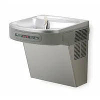 ELKAY Drinking Fountain: On-Wall, 19 13/16 in Ht, Sensor, 8 gph @ 50°F, Gray, Stainless Steel (MPN LZO8S)