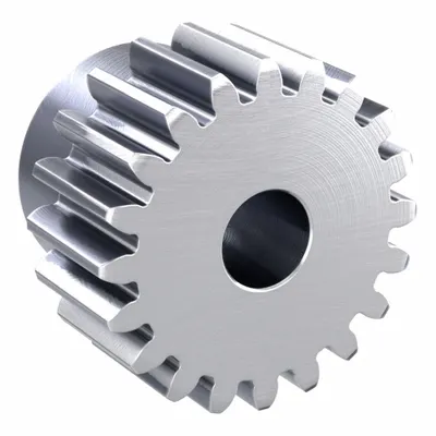 KHK GEARS Spur Gear: Module m 2.5, 20 Teeth, 15 mm Bore Dia, Stainless Steel, 20° Pressure Angle - Metric Spur Gears with Standard Hub