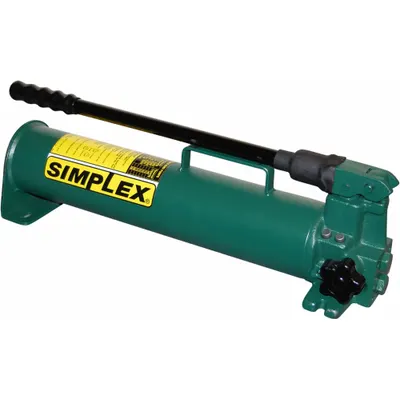 SIMPLEX Hydraulic Hand Pump: 2 Stages, Single Acting, 300 psi Max. Pressure 1st Stage - Hand Pumps for Hydraulic Fluids