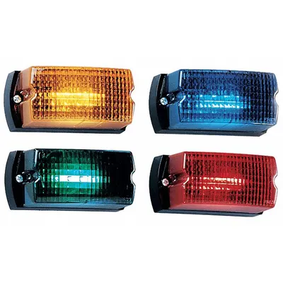 FEDERAL SIGNAL Warning Light: Blue, LED, 120V AC, 5 1/16 in Overall Lg - Wired Strobe Lights