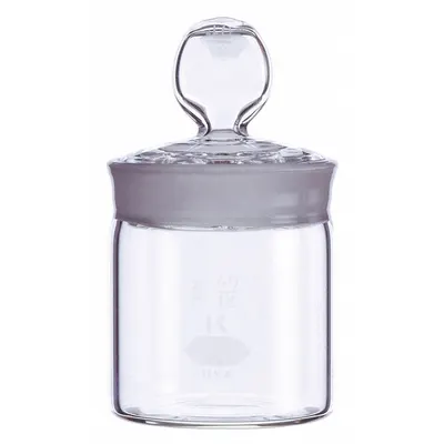KIMBLE Weighing Bottle: 7 mL, Plug, 68 mm, Colorless, Closure Included, Narrow Mouth Size - Glass Lab Weighing Bottles