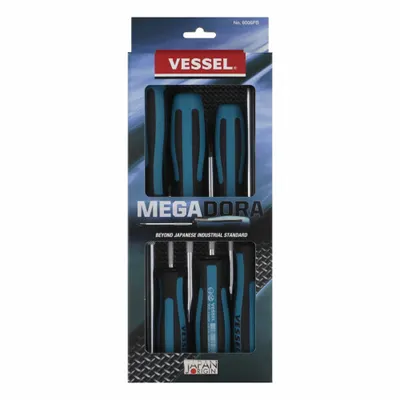 VESSEL TOOLS Set with Paper Box: 1-10 Pieces, 6 Pieces, JIS/Slotted Tip, 5 3/4 in Overall Lg - JIS Phillips Screwdriver Sets
