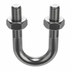 This U-bolt is designed for securing 3/8 in pipe, tubing, or conduit to structural supports. It features a 1/4"-20 thread size and 2 1/4 in inside height, with a plain finish. Sold in a 10-pack, it is commonly used in plumbing, HVAC, and industrial piping systems.