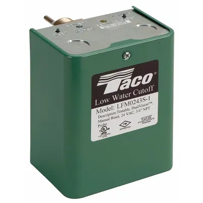 TACO Low Water Cutoff: Steam and Hot Water Boilers, 120V AC, SPDT, Manual Reset - Low-Water Cut-Off Controls