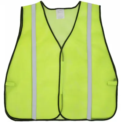 CONDOR Men's Vertical-Stripe Back Vest, 2XL/3XL, Lime Mesh Polyester - Non-ANSI Rated Vertical-Stripe Back Vests