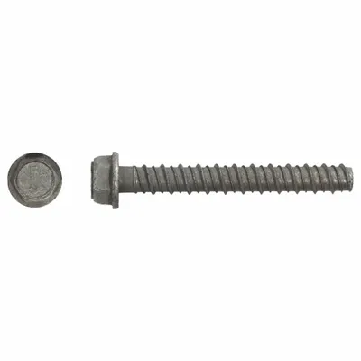 RED HEAD Screw Anchor: 4 in Overall Lg, 1/2 in Dia, Stainless Steel, Plain, External Hex - Heavy-Duty Hex-Head Screw Anchors