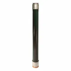 Fast-acting cylindrical fuse rated 7 A at 25.8 kV AC. E-rated for general purpose overcurrent protection in industrial electrical systems. Indicating feature allows visual identification of a blown fuse. Suitable for use in motor control centers, switchgear, and other high-voltage distribution equipment.