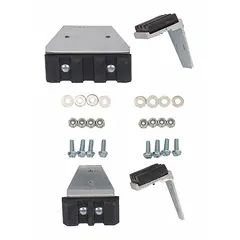 Replacement shoe for stepladders, designed to restore traction and stability on worn or damaged ladder feet. Gray in color and includes mounting hardware. Compatible with FS1400 series stepladders.