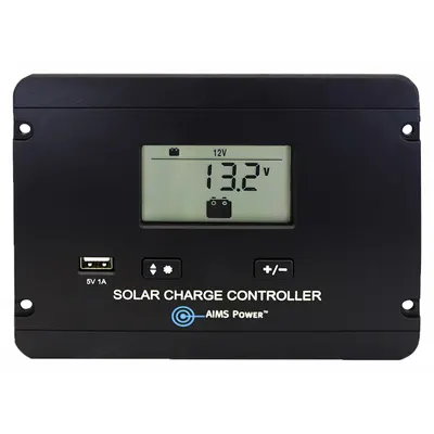 AIMS POWER Solar Charge Controller: 30 A Max Current, 24 V DC Max Solar Input Volt - Solar Charge Controllers