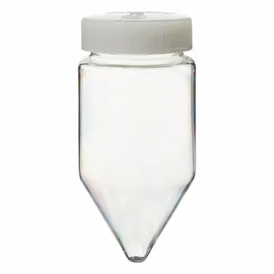 NALGENE Centrifuge Bottle: Polystyrene, 175 mL Capacity, 61.5 mm Body Dia, Closure Included - Plastic Lab Centrifuge Bottles