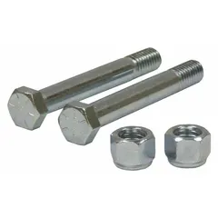 Hardware kit for securing or mounting parts on trucks, trailers, or heavy equipment. Overall length 4 1/2 in, width 5 29/32 in, height 1 5/16 in.