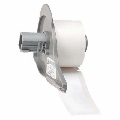 BRADY Pre-Cut Label Stock Roll: 1 in x 3 in, 3 in x 1 in, Polyester, White (Gloss) - Brady Precut Label Rolls