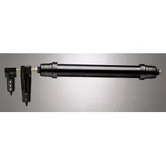 Membrane compressed air dryer for removing water vapor from compressed air systems. Features automatic operation, 40 cfm flow capacity, 1/2 in NPT connection, maximum operating pressure of 150 psi, and maximum operating temperature of 120°F. Achieves a pressure dew point of 35°F. Suitable for general industrial compressed air drying applications.