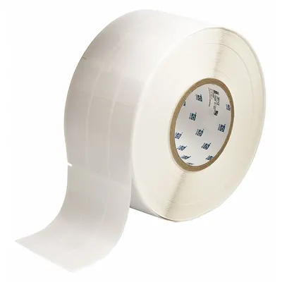 BRADY Wraparound Label: 3 3/4 in x 1 in, Vinyl, White (Matte) - Brady Precut Label Roll Cartridges