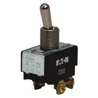 EATON Toggle Switch: 3 Position, 2 Connections, SPST, Screw Terminals Connection, X Series (MPN XTD1A2A2)