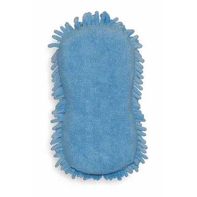 TOUGH GUY Microfiber Sponge: Sponge, Microfiber, 4 1/2 in Outside Dia, Blue - Vehicle Wash & Drying Pads & Chamois