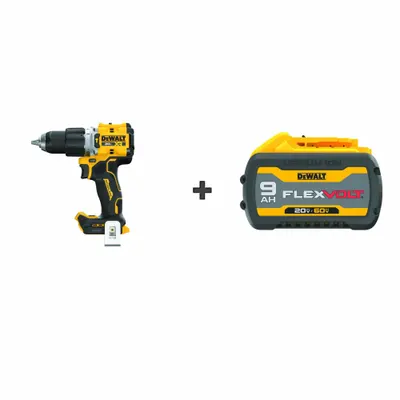 DEWALT Cordless Hammer Drill Kit: 20V DC, Compact, 1/2 in Chuck, 1/2 in Concrete Capacity - DEWALT Cordless Hammer Drills
