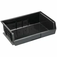 QUANTUM STORAGE SYSTEMS Hang and Stack Bin: 16 1/2 in x 10 7/8 in x 5 in, Black, 60 lb Load Capacity (MPN QUS245BR)