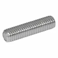 Steel socket set screw with M12 thread and 25 mm overall length. Features a magnetic flat point made of boron, iron, and neodymium for holding ferrous components in jigs, fixtures, or sensor mounts during positioning or machining. Zinc-plated finish. Supplied in a small pack
