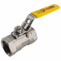 APPROVED VENDOR Manual Two-Way Ball Valve, 2 1/2 in, 316 Stainless Steel, Straight Valve Body, RPTFE, Locking Lever Handle