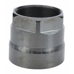 This clamp nut is a replacement component for pneumatic tools such as impact wrenches and grinders. It secures tool components during operation, supporting standard air tool thread patterns. Use in maintenance and repair of air-powered equipment for industrial assembly, fabrication, and MRO tasks.