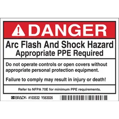 Label: Polyester, Adhesive Sign Mounting, 3 1/2 in x 5 in Nominal Sign Size, 0.01 in Thick, 5 PK (MPN 103532). Key specifications — Sign Mounting Style: Adhesive; Retroreflective Grade: Not Retroreflective; Glow In The Dark: No.