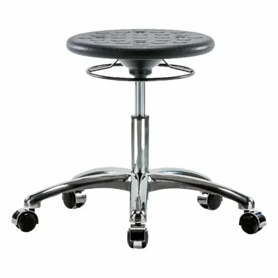 OEM Cleanroom Stool: Polyurethane, Ht Range 16 1/4 in to 21 1/2 in, 13 in Seat Wd - Polyurethane Lab Stools