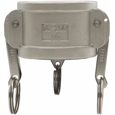 DIXON VALVE & COUPLING Dust Cap: 1/2 in Coupling Size, 150 psi Max. Working Pressure @ 70 F - Type DC Stainless Steel Cam & Groove Dust Caps