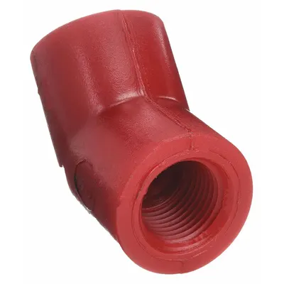 NIBCO Pipe Elbow: 45° Elbow, Polyvinylidene, 1/2 in x 1/2 in Fitting Pipe Size - UV-Resistant Schedule 80 Pipe Fittings