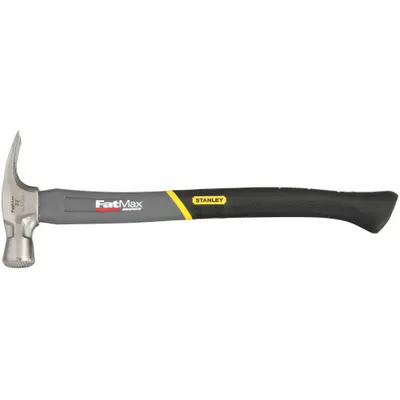 STANLEY Straight Claw Hammer: Steel, Textured Grip, Graphite Handle, 22 oz Head Wt - Steel Straight-Claw Framing Hammers