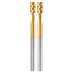 DREMEL Carving Bit: Titanium Nitride, Cylinder, 1/8 in Head Wd, 1/4 in Head Lg, 1/8 in Shank Dia (MPN 194HP). Key specifications — attr1097418: Cylinder; attr1097420: Titanium Nitride; attr1097427: DREMEL.