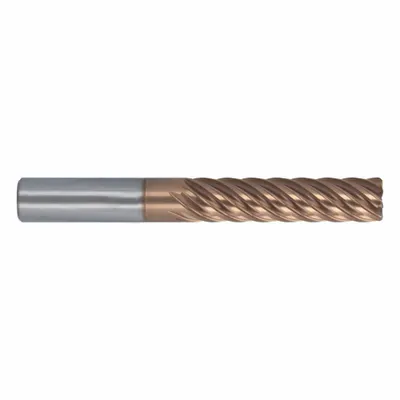 CLEVELAND Corner Radius End Mill: Carbide, T-Max Coated, 7 Flute, 3/8" Mill Dia, 1-1/8" LOC - Fast-Cutting Carbide Corner-Radius End Mills for Stainless Steel & Super Alloys