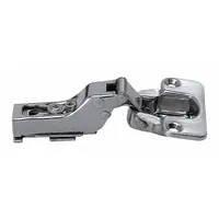 This half surface-mount spring hinge is constructed from stainless steel for corrosion resistance. With an overall width of 1 1/2 in, it is suited for use in enclosures, cabinets, and access panels requiring self-closing action