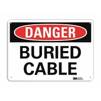 Danger Sign: Aluminum, Mounting Holes Sign Mounting, 10 in x 14 in Nominal Sign Size, 0.04 in Thick (MPN U3-1140-NA_14x10)