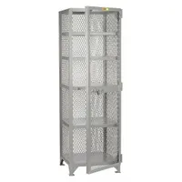 LITTLE GIANT Bulk Storage Locker: 25 in x 27 in x 78 in, 5 Fixed Shelves, Legs, Gray, Gray, Shelves (MPN SL5-2424-78)