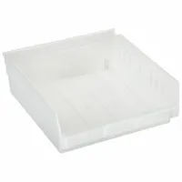 AKRO-MILS Shelf Bin: 11 5/8 in Overall Lg, 11 1/8 in x 4 in, Clear, Nesting Capable, Not Hangable (MPN 30170SCLAR)