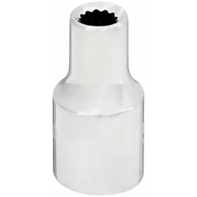 WESTWARD Socket: SAE, 1/4 in Drive Size, 13/16 in Socket Size, 12-Point, Std, Chrome - 1/4" Drive Hand Sockets